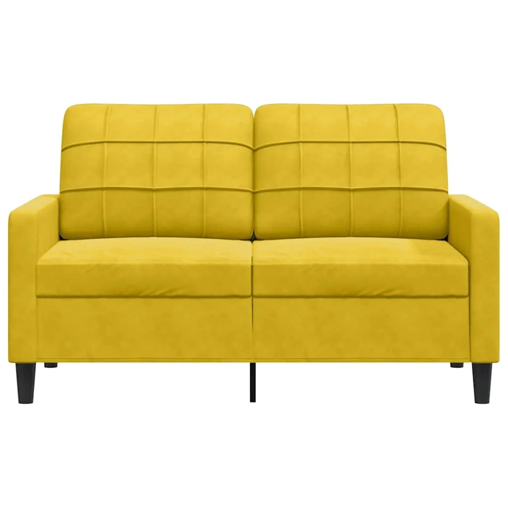 sofa-aksamitna-2-osobowa-zolta-137x77x80cm