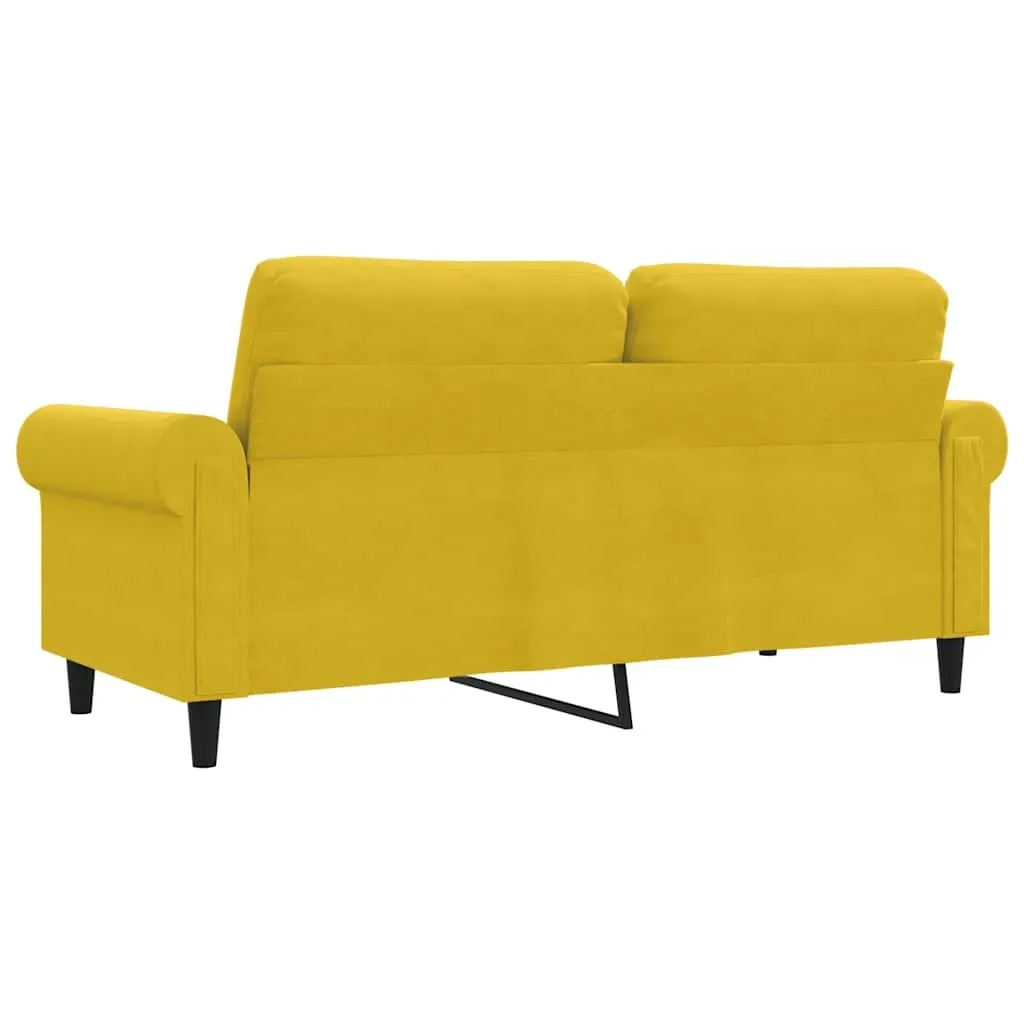 sofa-aksamitna-2-osobowa-zolta-172x77x80-cm