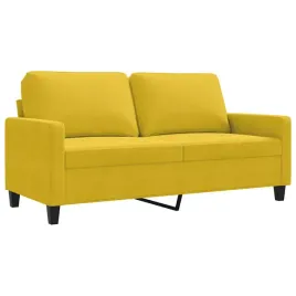 sofa-aksamitna-2-osobowa-zolta-158x77x80cm
