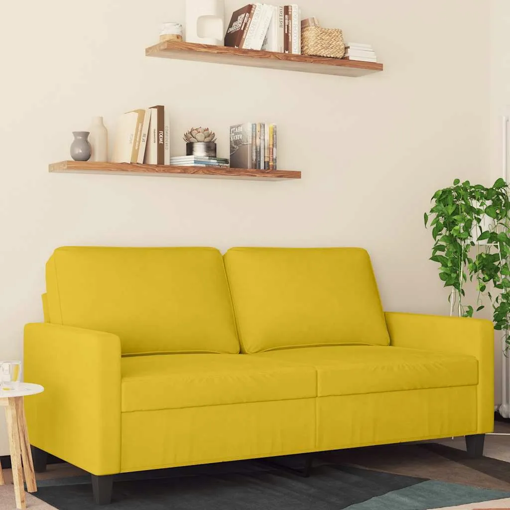 sofa-aksamitna-2-osobowa-zolta-158x77x80cm