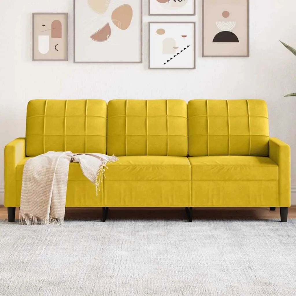 sofa-aksamitna-3-osobowa-197x77x80-zolta