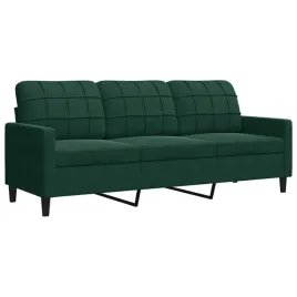 sofa-aksamitna-3-osobowa-ciemnozielona-197x77x80-cm