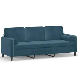 sofa-aksamitna-3-osobowa-niebieska-198x77x80-cm