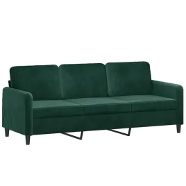 sofa-aksamitna-3-osobowa-ciemnozielona-198x77x80-cm