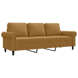 sofa-aksamitna-brazowa-3-osobowa-212x77x80-cm