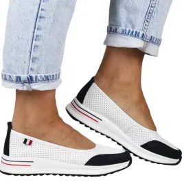 baleriny-skorzane-sportowe-polbuty-filippo-6134-bialo-granatowe