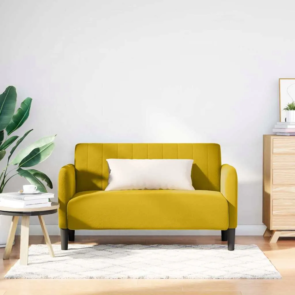sofa-dwuosobowa-zolta-109-cm-aksamitna