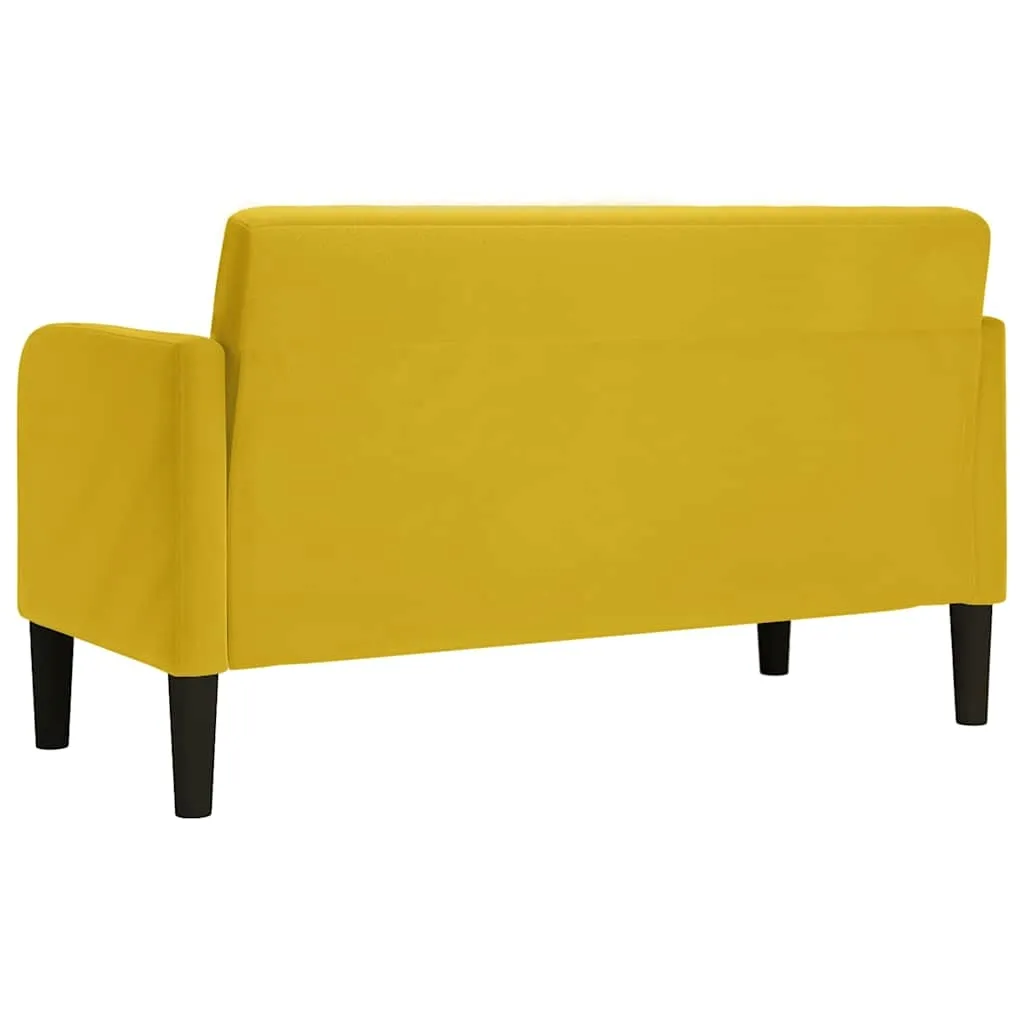sofa-dwuosobowa-zolta-109-cm-aksamitna-stan-nowy