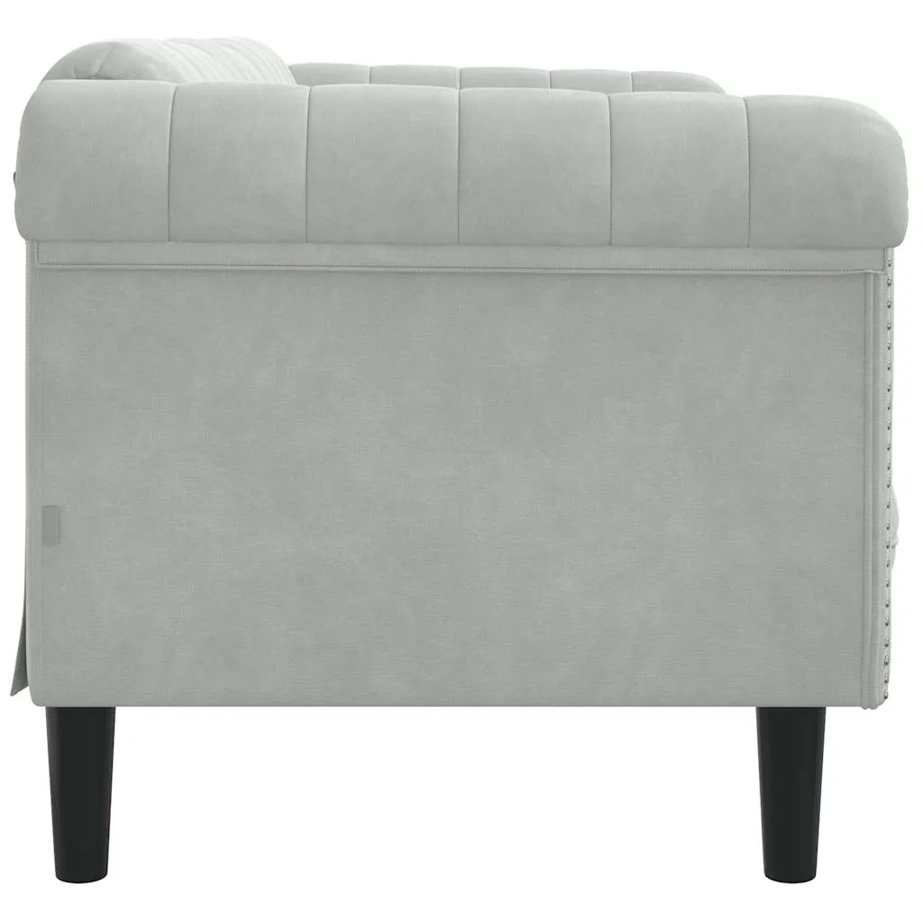 sofa-dwuosobowa-jasnoszara-aksamit-stan-nowy