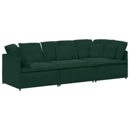 sofa-modulowa-z-poduszkami-aksamitna-ciemnozielona