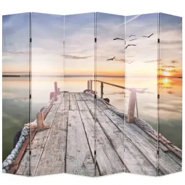 parawan-jezioro-zachodzace-slonce-228x170-cm-drewno-poliester-dekorac