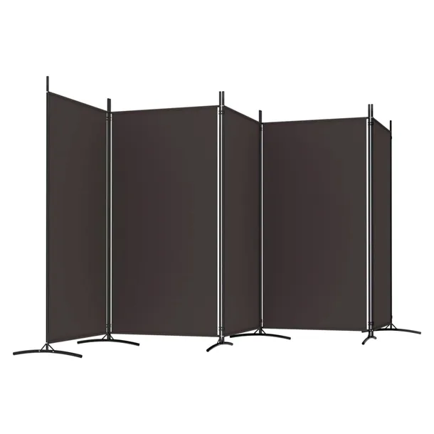 parawan-przegroda-5-panelowy-433x180cm-brazowy-kod-producenta-zh-350267-stan-nowy
