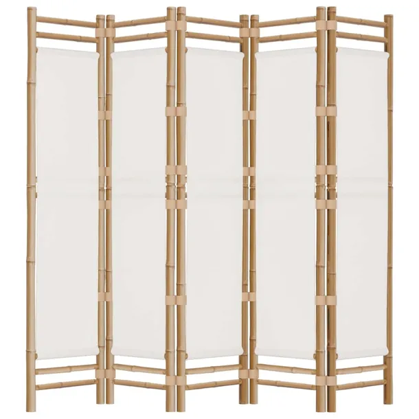 skladany-parawan-5-panelowy-200-cm-bambus-i-plotno-marka-vidaxl