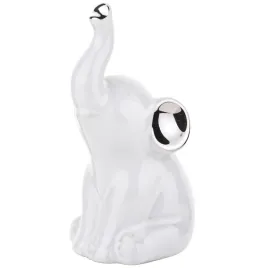 figurka-slon-z-ceramiki-bialy-srebrny-11cm