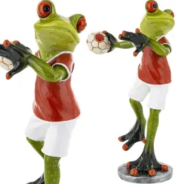 ozdobna-figurka-17-x-105-x-75-cm-zaba-sportowiec-handball-pilka-reczna