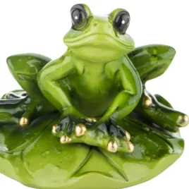 figurka-zabka-na-lisciu-lilii-wodnej-zaba-nad-stawem-6x8-cm