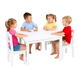 stoli-dzieciecy-z-4-krzeselkami-bialy-bdmu-kids-nowoczesny-solidny-zestaw