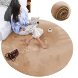 dywan-okragly-rabbit-120-cm-lightcamel-puszysty-stan-nowy-kolor-bezowy