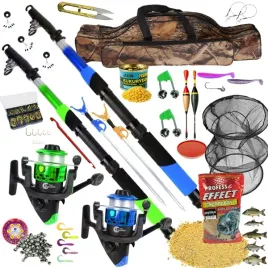 duzy-zestaw-wedkarski-2x-wedka-24m-2x-kolowrotek-zaneta-akces-jaxon-z103