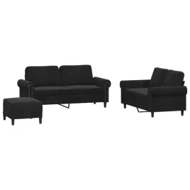 sofa-wypoczynkowa-aksamitowa-2-osobowa-czarna-140-cm