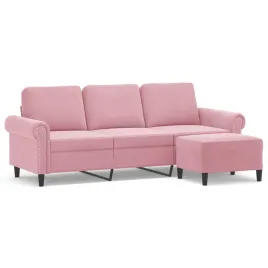 sofa-z-podnozkiem-aksamitna-3-osobowa-rozowa-212x77x80-cm