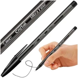 dlugopis-cristal-exact-ultra-fine-czarny-0-7mm-bic-gladko-piszacy