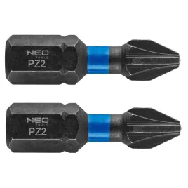 bity-udarowe-pz2-25-mm-zestaw-bitow-2szt-koncowki-wkretakowe-neo-tools