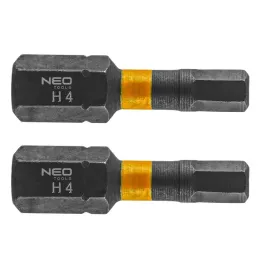 bity-udarowe-hex-4-x-25-mm-zestaw-bitow-2szt-koncowki-wkretakowe-neo-tools