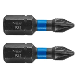 bity-udarowe-pz1-25-mm-zestaw-bitow-2szt-koncowki-wkretakowe-neo-tools