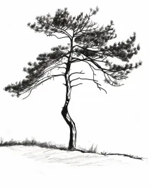 plakat-40x50cm-samotna-sosna