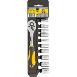 klucze-nasadowe-1-4-zestaw-kluczy-11-el-nasadki-grzechotka-topex-38d650