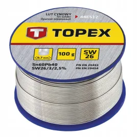 lut-cynowy-60percent-sn-drut-0-7-mm-cyna-do-lutowania-100g-topex-44e512