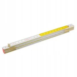 topex-miara-skladana-drewniana-2m-bialo-zolta