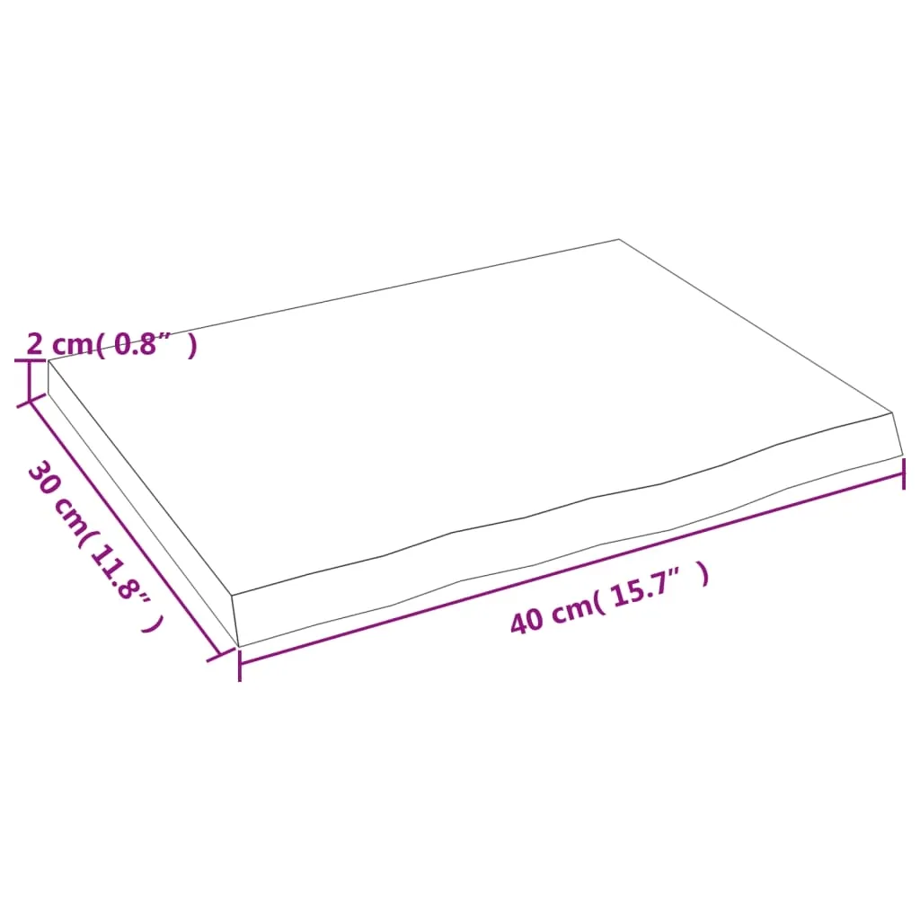 polka-scienna-debowa-40x30cm-rustykalny-braz-stan-nowy