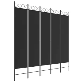 parawan-5-panelowy-czarny-200x200-cm-tkanina
