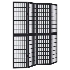 parawan-pokojowy-4-panelowy-czarny-lite-drewno-paulowni