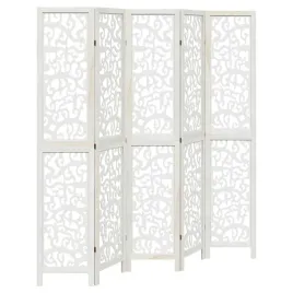 parawan-pokojowy-5-panelowy-bialy-lite-drewno-paulowni