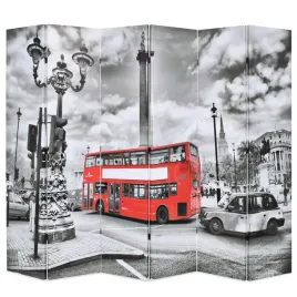 skladany-parawan-228x170-cm-londynski-autobus-czarno-bialy