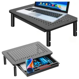 stolik-pod-laptop-drukarke-monitor-do-20kg-regulowany-z-szuflada-czarny