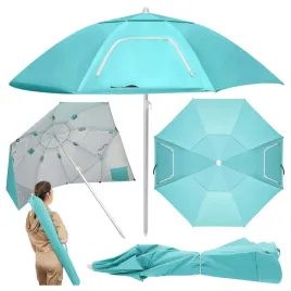 parasol-plazowy-skladany-155-cm-2w1-namiot-parawan-w-pokrowcu-niebieski