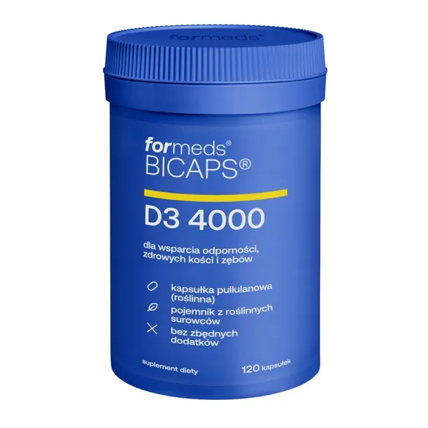 ForMeds BICAPS D3 4000 120 kaps. WITAMINA D3 DUŻA DAWKA ZDROWE KOŚCI I ZĘBY