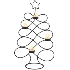 swiecznik-metalowy-czarny-choinka-49-cm