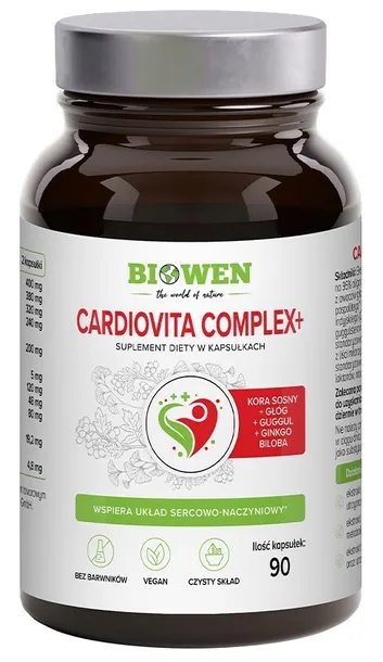 Biowen Cardiovita Complex+ 90kaps SERCE KRĄŻENIE !