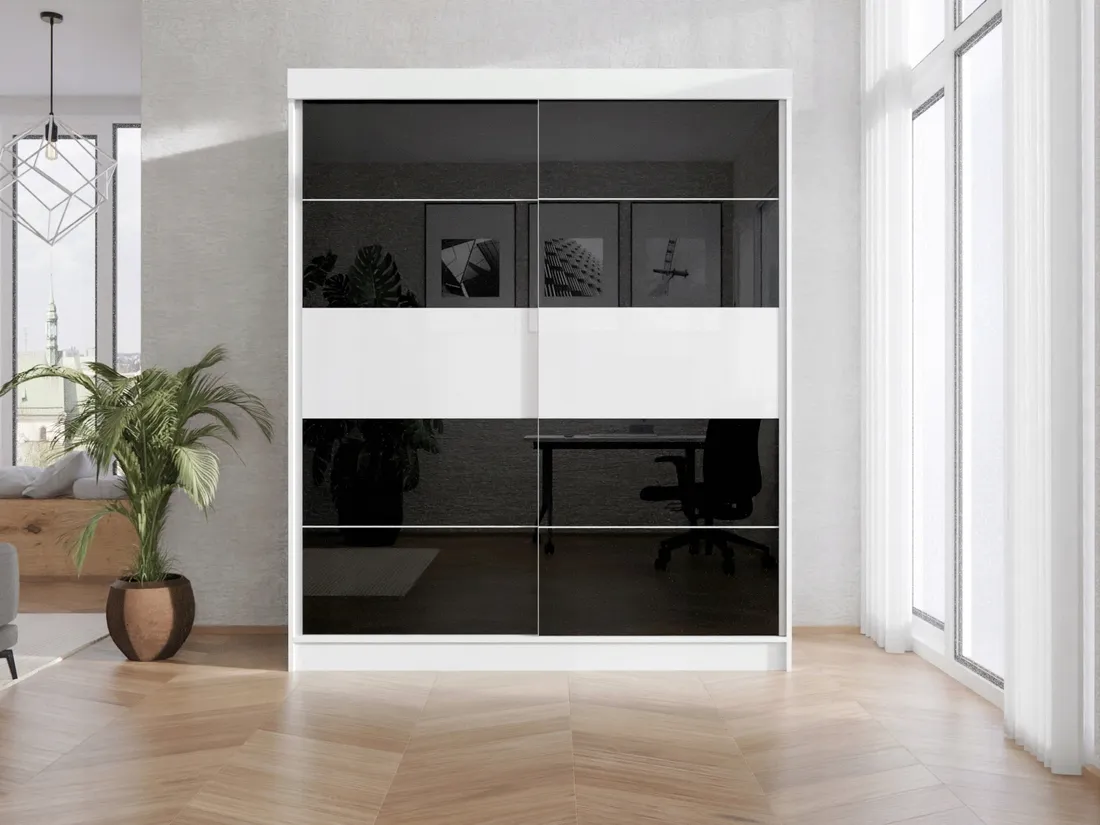 szafa-caspian-100x205-2d-biala-lacobel-stan-nowy