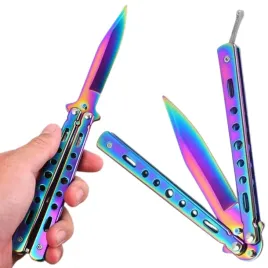 noz-treningowy-motylkowy-motylek-skladany-do-cwiczen-ostrze-rainbow-fade-cs