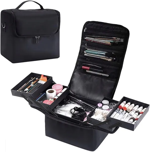 KUFEREK KOSMETYCZKA KUFER TORBA ORGANIZER KOSMETYKI POJEMNY XL