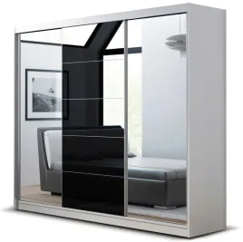 szafa-przesuwna-garderoba-ara-230-cm-3d1l-biala-lacobel-czarny-lustro