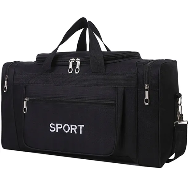 TORBA PODRÓŻNA SPORTOWA TRENINGOWA 30L CZARNA BAGAŻ NA SIŁOWNIĘ BASEN DUŻA