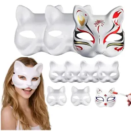 10-szt-plastikowa-maska-kota-do-malowania-diy-kot-na-twarz-halloween-zestaw