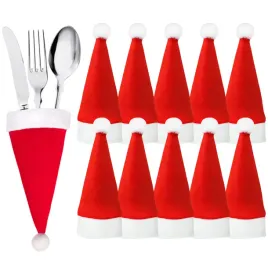 pokrowce-etui-na-sztucce-czapki-mikolaja-na-stol-swiateczna-ozdoba-10szt